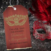 Elegant Red Masquerade Geschenkanhänger