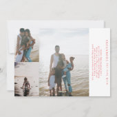 Elegant Red | MERRY CHRISTMAS FotoCollage Feiertagskarte (Rückseite)