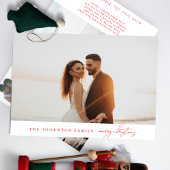 Elegant Red | MERRY CHRISTMAS FotoCollage Feiertagskarte