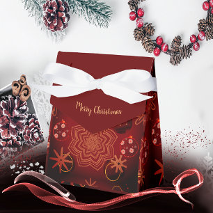 Elegant Red Merry Christmas Geschenkschachtel