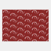 Elegant Red Merry Christmas Graffiti Ingwer House Geschenkpapier Set (Vorderseite 2)