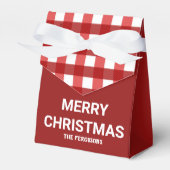 Elegant Red Merry Christmas Gvor Box Geschenkschachtel (Vorderseite)