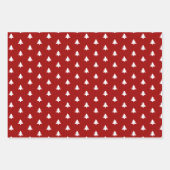 Elegant Red Merry Christmas Happy Holidays Script Geschenkpapier Set (Vorderseite 2)