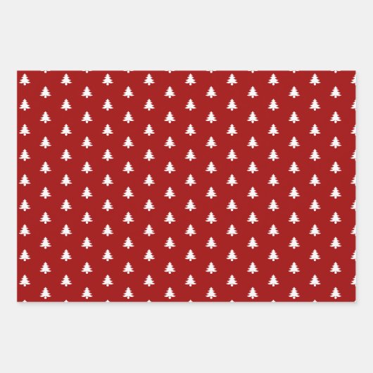 Elegant Red Merry Christmas Happy Holidays Script Geschenkpapier Set (Vorderseite 2)