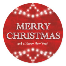 Elegant Red Merry Christmas Lights