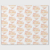 Elegant Red Merry Christmas Script Calligraphy Geschenkpapier (Flach)