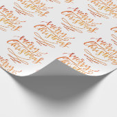 Elegant Red Merry Christmas Script Calligraphy Geschenkpapier (Ecke)