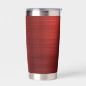 Elegant Red Monogram Thermobecher (Links)