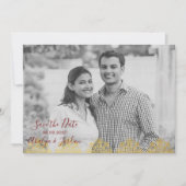 Elegant Red n Gold Ganesha & Mehndi Save the Date (Vorderseite)