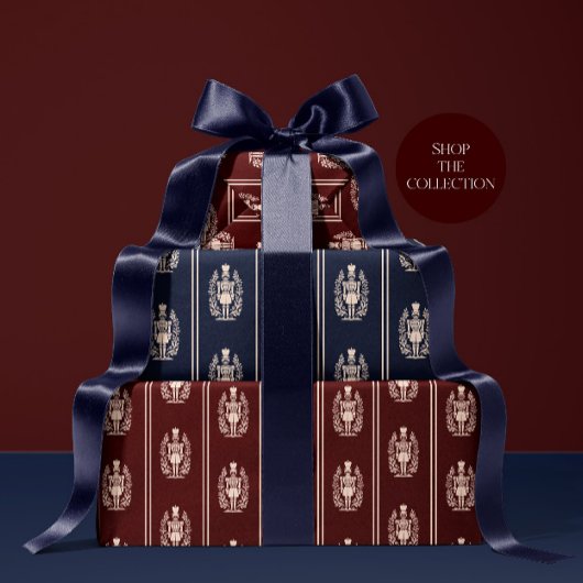 Elegant Red Nutcracker Geschenkpapier