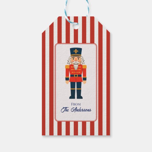 Elegant Red Old Money Geschenkanhänger (Rückseite)