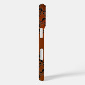 ELEGANT RED ORANGE BLACK DAMASK MONOGRAMM Case-Mate iPhone HÜLLE (Rückseite / Rechts)