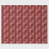 Elegant Red Paisley Pattern Geschenkpapier (Flach)