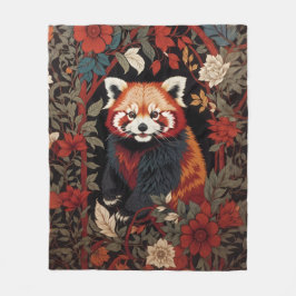 Elegant Red Panda William Morris Inspiriert Fleecedecke