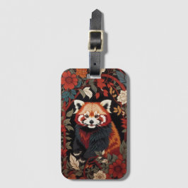 Elegant Red Panda William Morris Inspiriert Gepäckanhänger