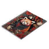Elegant Red Panda William Morris Inspiriert Notizblock (Linke Seite)