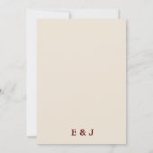 Elegant Red Peony Floral Save The Date (Rückseite)