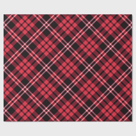 Elegant Red Plaid Pattern Geschenkpapier (Flach)