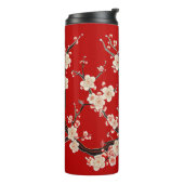 Elegant Red Plum Blossom Thermosbecher (Nach links gedreht)