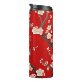 Elegant Red Plum Blossom Thermosbecher (Nach rechts gedreht)