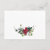 Elegant Red Poinsettia Details zur Weihnachtszeit Begleitkarte (Rückseite)