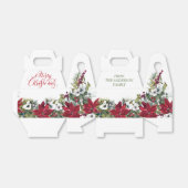 Elegant Red Poinsettia Frohe Weihnachtsfeiertage Geschenkschachtel (Ungefaltet)