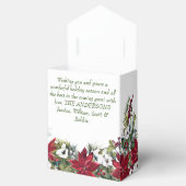 Elegant Red Poinsettia Frohe Weihnachtsfeiertage Geschenkschachtel (Geöffnet)