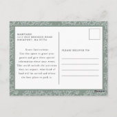 Elegant Red Poinsettia Holiday Brunch Einladung Postkarte (Rückseite)