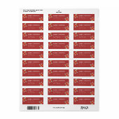 Elegant Red Poinsettia Holiday Return Address (Vorne)