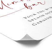 Elegant Red Poinsettia Mimosa Bar Wedding Poster (Ecke)