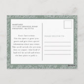 Elegant Red Poinsettia Open House Einladung Postkarte (Rückseite)