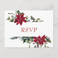 Elegant Red Poinsettia Wedding Watercolor UAWG