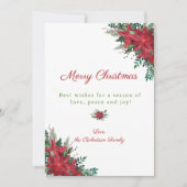 Elegant Red Poinsettia Weihnachten (Vorderseite)