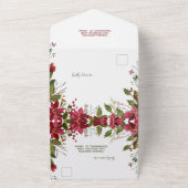 Elegant Red Poinsettia Weihnachts Reheasal Abendes All In One Einladung (Außenbereich)