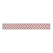 Elegant Red Polka Dot Monogram Ripsband (Vorderseite)
