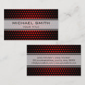 Elegant Red Polka Dot Pattern Visitenkarte (Vorne/Hinten)