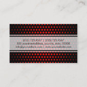 Elegant Red Polka Dot Pattern Visitenkarte (Rückseite)