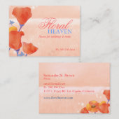 Elegant Red Poppy Visitenkarte (Vorne/Hinten)