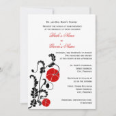 Elegant Red Poppy Wedding Einladung (Vorderseite)