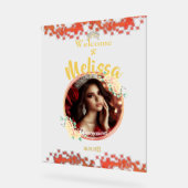 Elegant Red Quinceañera Celebration Spanisch Acrylschild (Winkel)