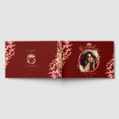 Elegant Red Quinceañera Celebration Spanisch Gästebuch (Voll)