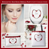 Elegant Red Rose Bride To Be Accessory Bag Zubehörtasche