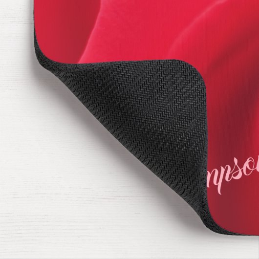 Elegant Red Rose Personalized Mousepad (Ecke)