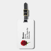 Elegant Red Rosenknospe Gepäckanhänger (Vorderseite vertikal)
