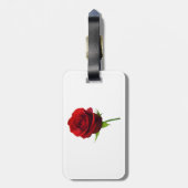 Elegant Red Rosenknospe Gepäckanhänger (Rückseite vertikal)