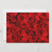 Elegant Red Roses and Gold Quinceanera Save The Date (Rückseite)