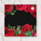 Elegant Red Roses Flowers Birthday Party Geschenkanhänger (Rückseite)