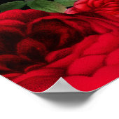 Elegant Red Roses Flowers Birthday Party Poster (Ecke)