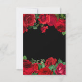 Elegant Red Roses Flowers Sweet Sixteen RSVP Karte (Rückseite)
