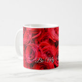 Elegant red roses red flowers red floral kaffeetasse (Vorderseite Links)